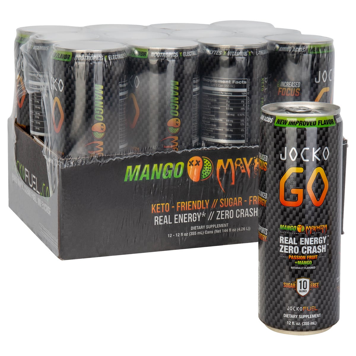 Jocko Fuel Jocko GO Energy Drink - Mango Passionfruit (12 pk)