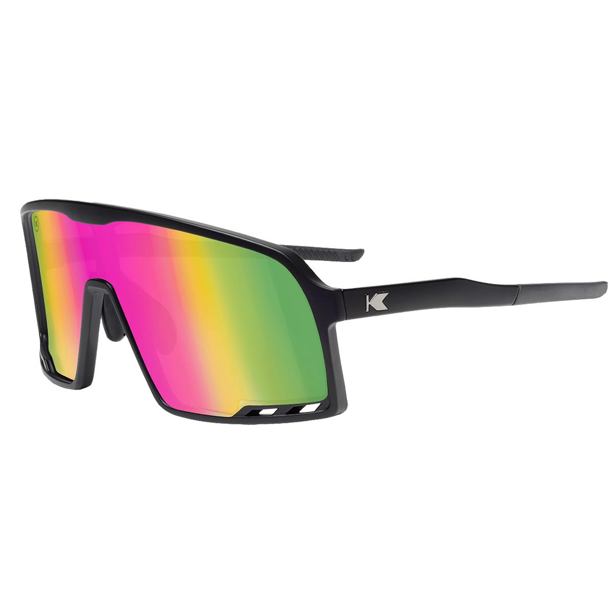 Knockaround Rainbow on Black Campeones Adult Sunglasses in Rainbow/Black