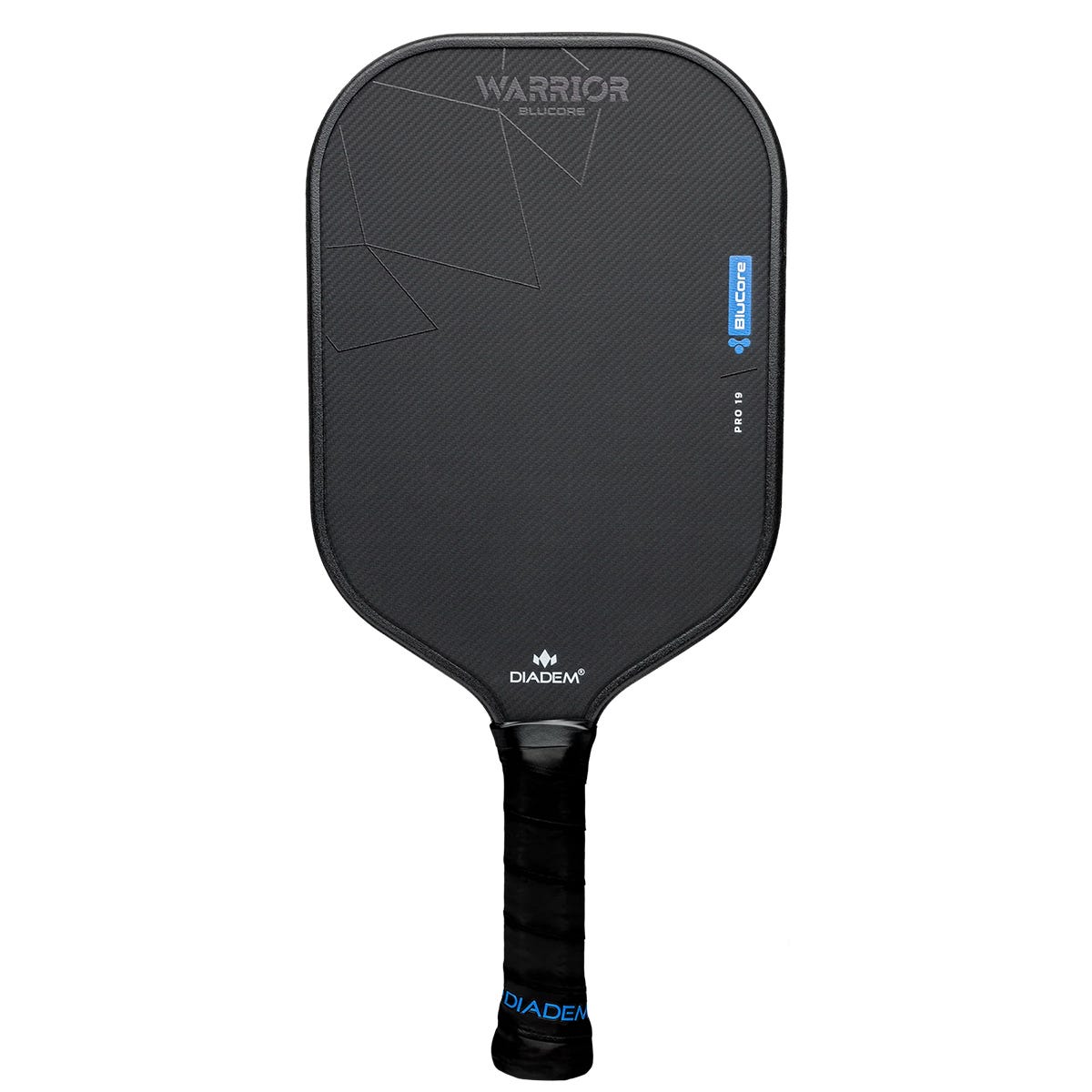 Diadem Warrior BluCore Standard 16mm Pickleball Paddle in Black
