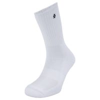 Stringking Athletic Crew Socks in White Size Large