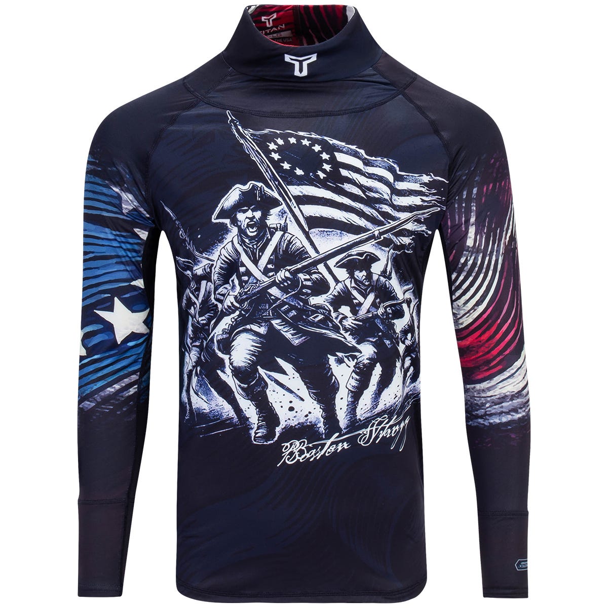 Titan BattleGear 2.0 Stretch ProCurve Senior Long Sleeve Shirt in Boston Strong Size X-Large