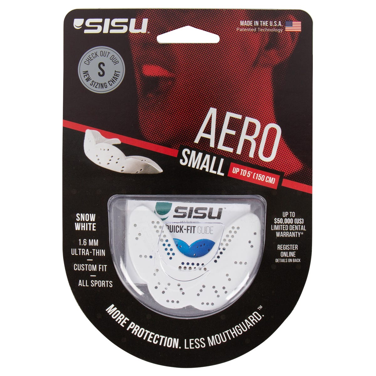 SISU Aero NextGen Mouthguard in Snow White Size Senior