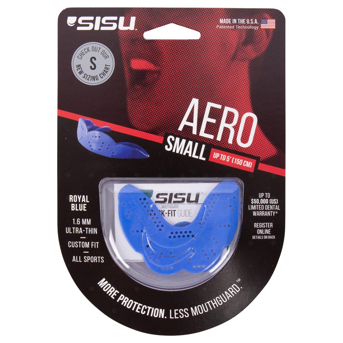 SISU Aero NextGen Mouthguard in Royal Size Youth