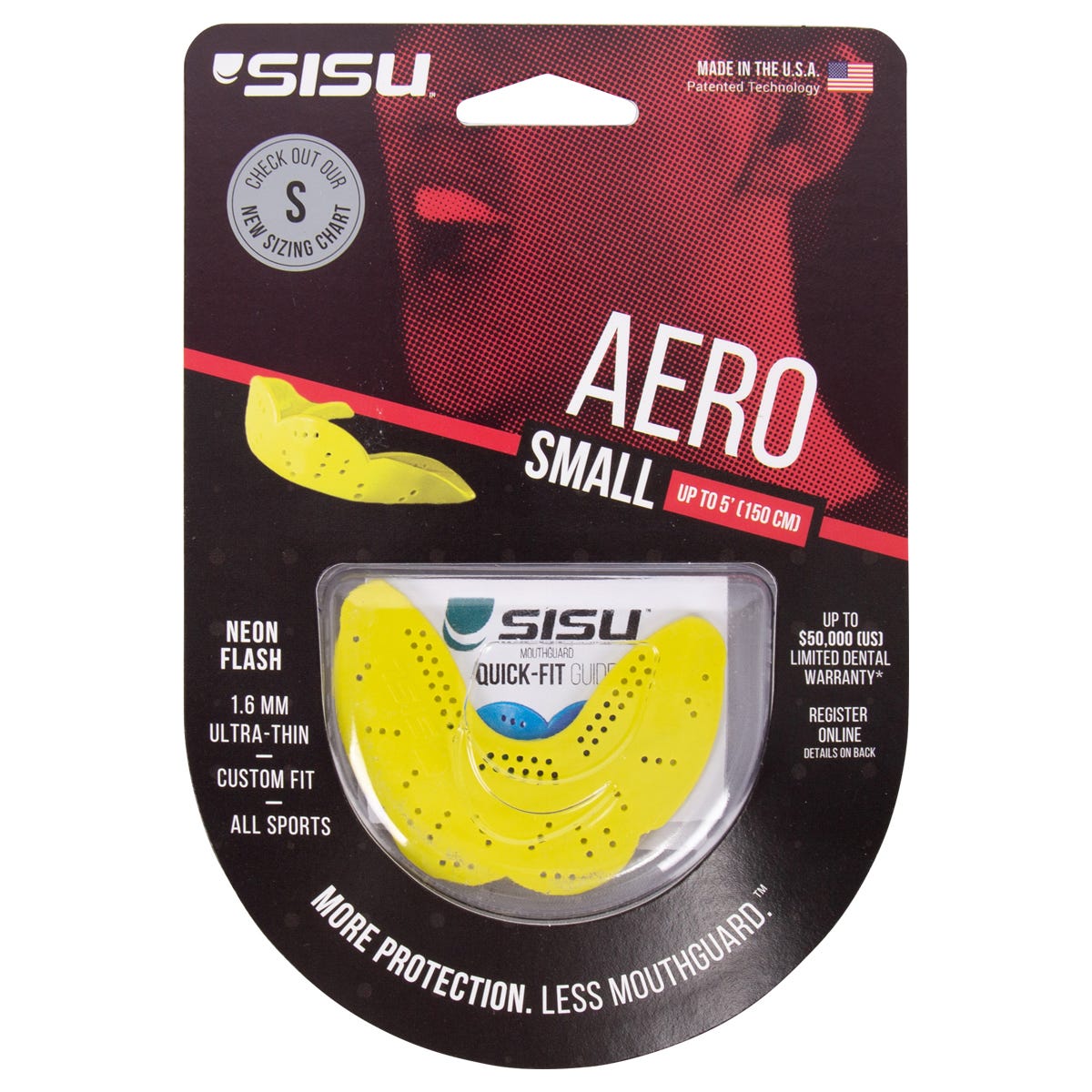 SISU Aero NextGen Mouthguard in Neon Flash Size Youth
