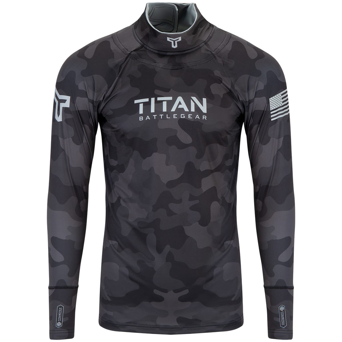 Titan BattleGear 2.0 Velcro Senior Long Sleeve Shirt in Black/Camo Size Small