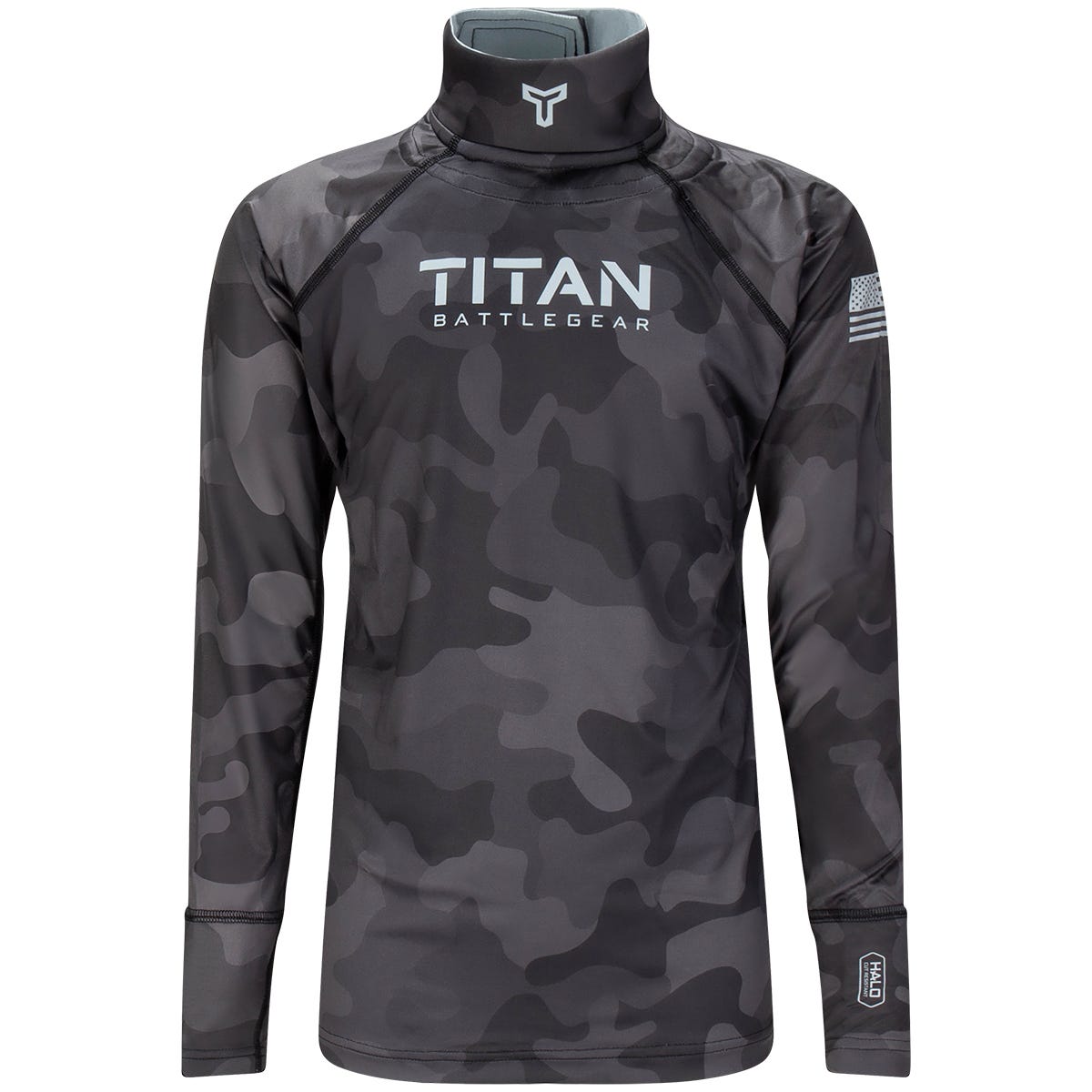 Titan BattleGear 2.0 Velcro Youth Long Sleeve Shirt in Black/Camo Size X-Small