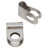 "Blue Sports Helmet Cage Clip - in Silver Size Pair"