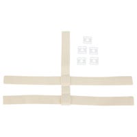 "Blue Sports 5 Point Goal Mask Open Back Plate Strap in Tan"