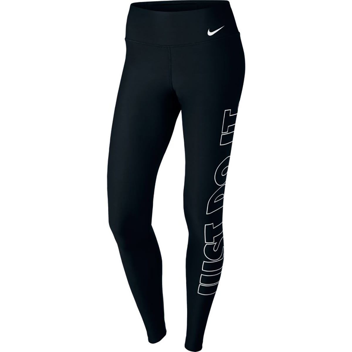 Nike Just Do It Power Training Womens Tights in Black/White Size X-Small