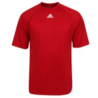 "Adidas Climalite Logo Senior Short Sleeve T-Shirt in Red Size Small"