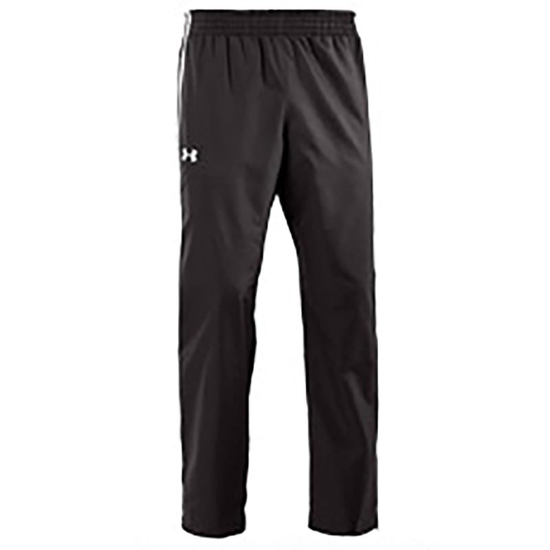 "Under Armour Essential Woven Senior Pants in Black/White Size Small"
