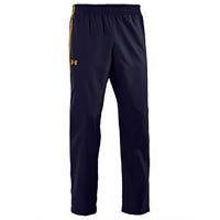 "Under Armour Essential Woven Senior Pants in Midnight Navy/Sport Gold Size Large"