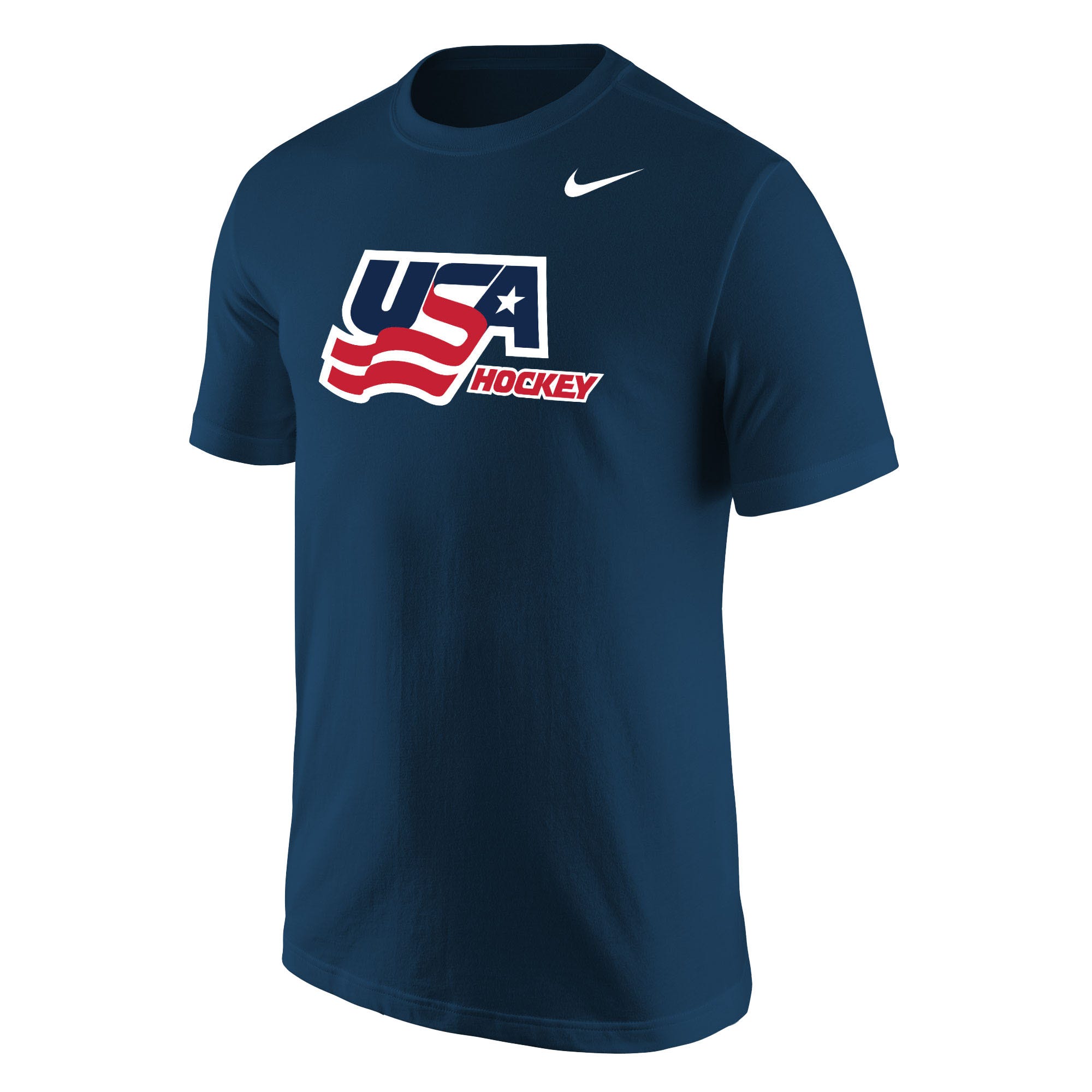 Nike USA Hockey Adult Core T-Shirt | 100% cotton in Navy Size Large