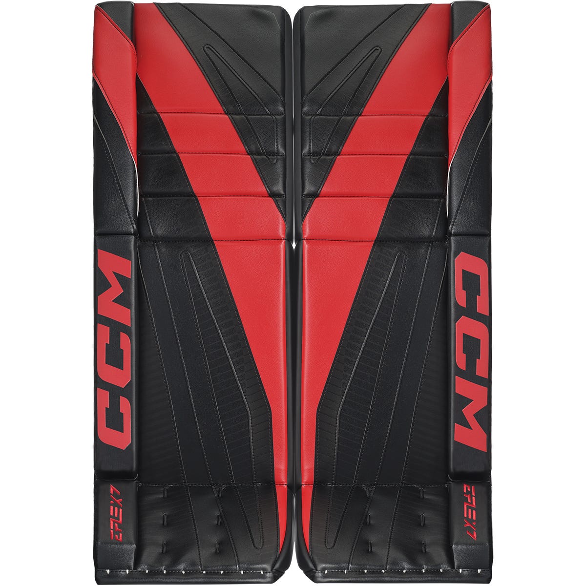 CCM EFLEX 7 Total Custom Senior Goalie Leg Pads in White/White Size 34+1in