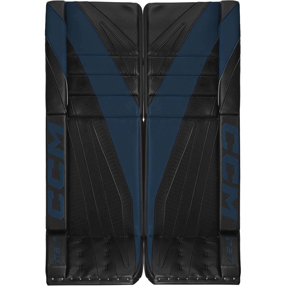 CCM EFLEX 7 Total Custom Intermediate Goalie Leg Pads in White/White Size 31+1in