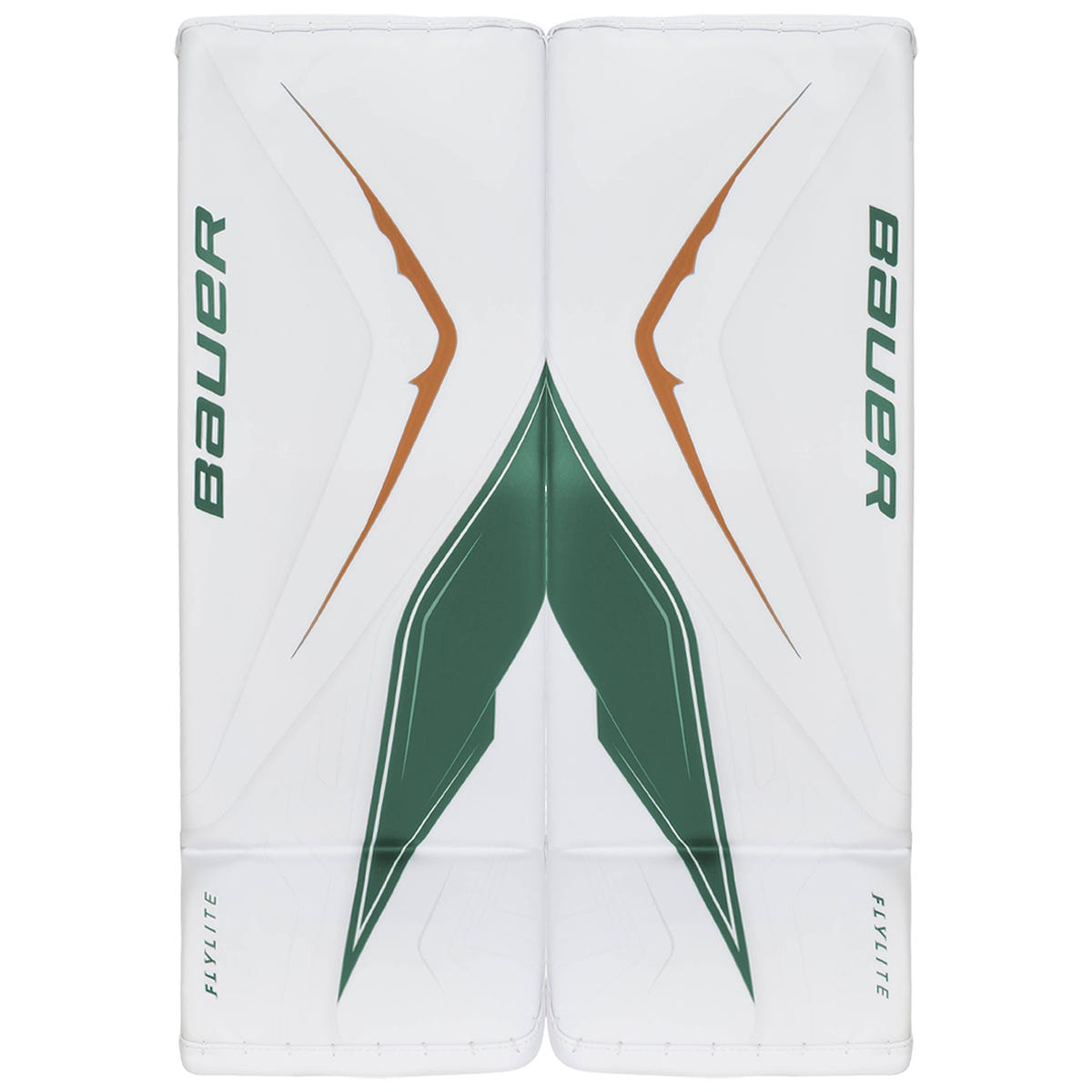 Bauer Vapor FlyLite Senior Custom Goalie Leg Pads in White/White Size Medium