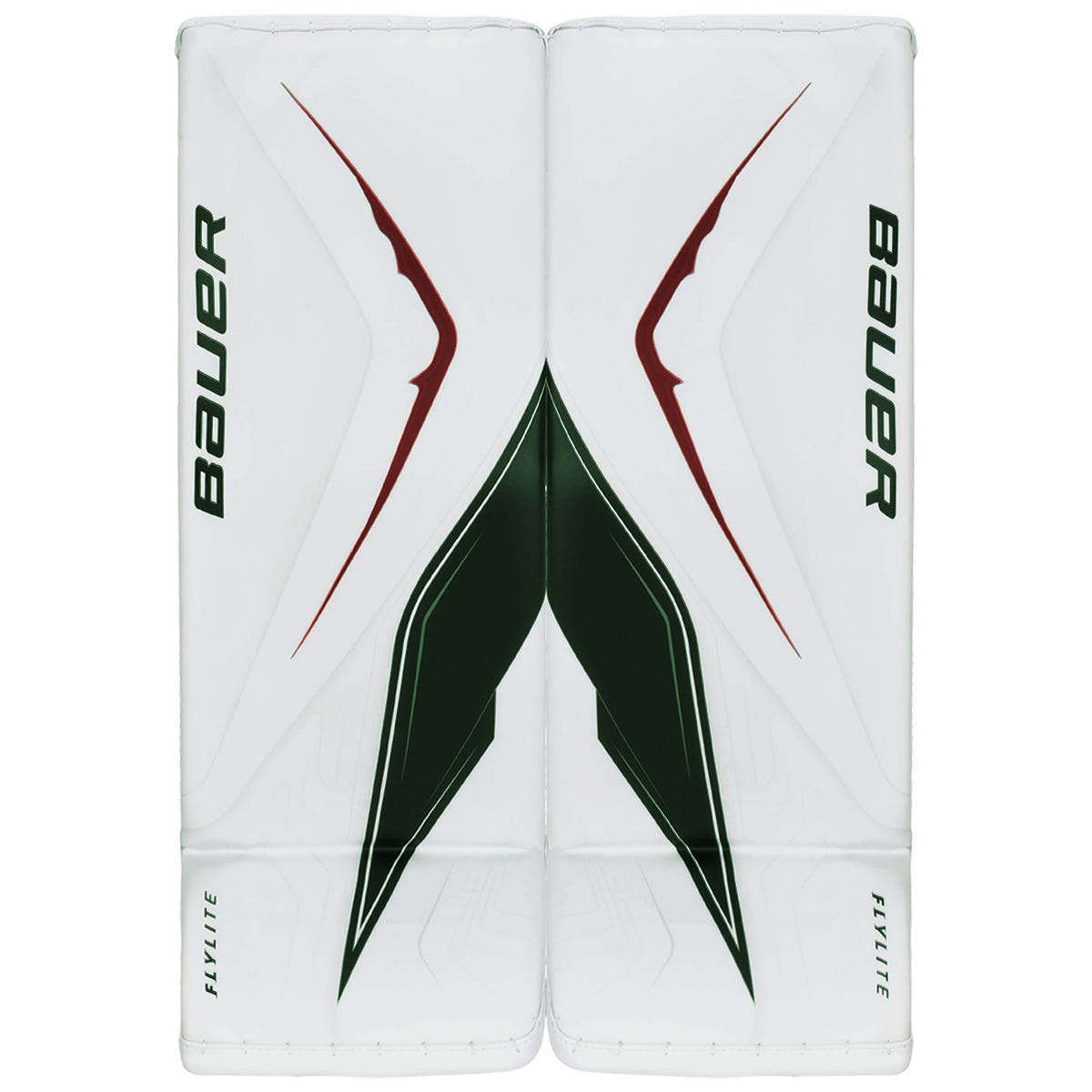 Bauer Vapor FlyLite Senior Pro Custom Goalie Leg Pads in White/White Size Medium