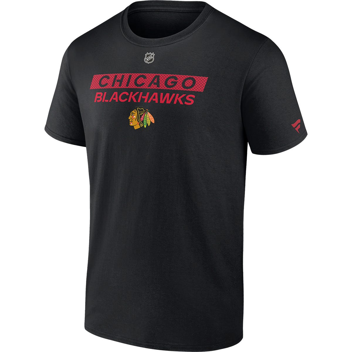 Fanatics Chicago hawks Authentic Pro Adult Short Sleeve T-Shirt | 100% cotton in Black Size Small