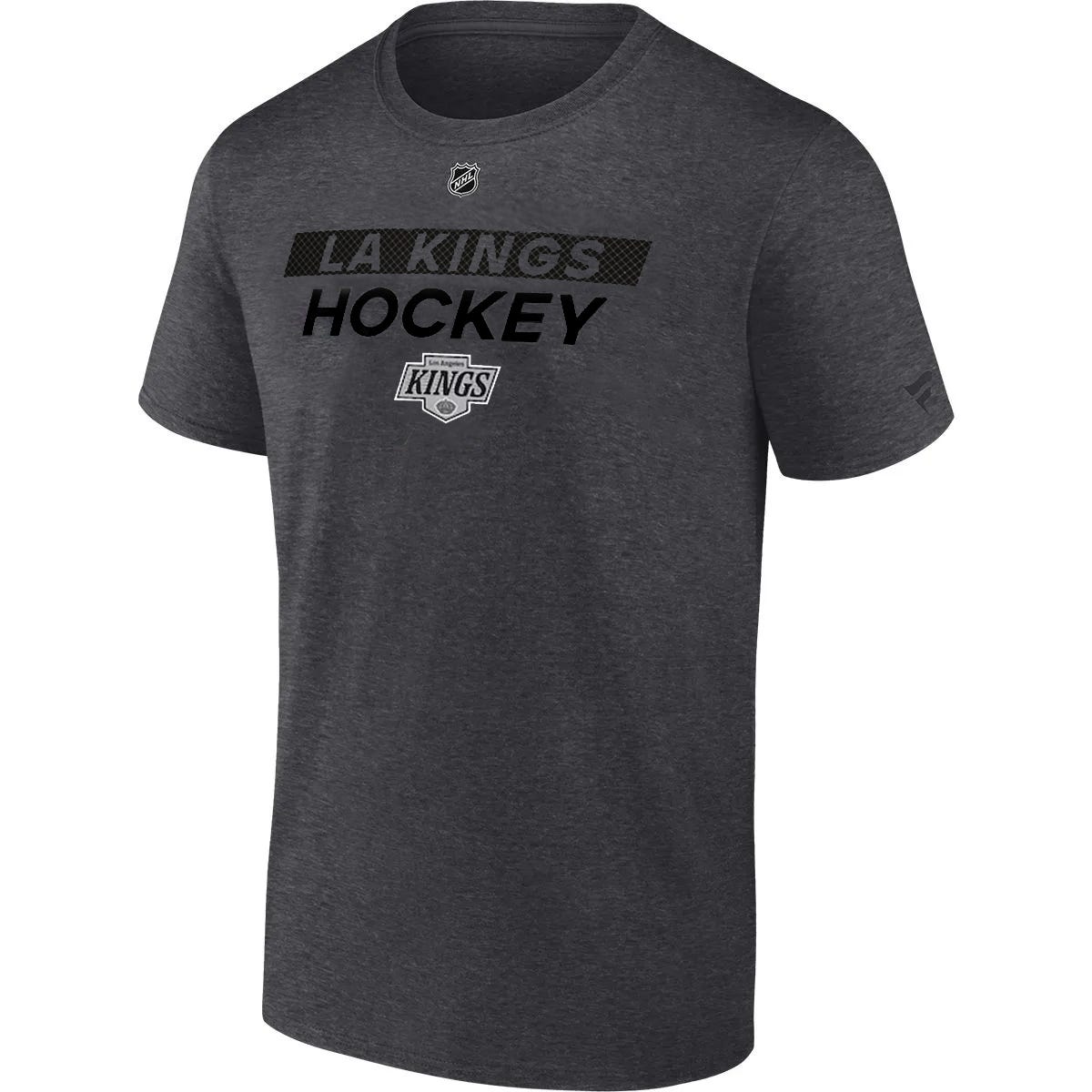 Fanatics Los Angeles Kings Authentic Pro Adult Short Sleeve T-Shirt | 100% cotton in Charcoal Size Medium