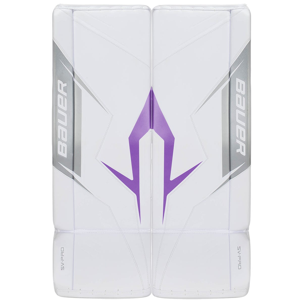 Bauer SV-Pro Junior Custom Goalie Leg Pads in White/White Size Medium