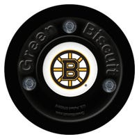 Green Biscuit Boston Bruins Training Puck in Black