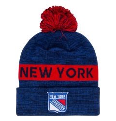 New York Rangers Fanatics Authentic Pro Rink Cuff Beanie w/ Pom