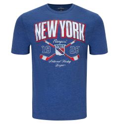 New York Rangers Fanatics Cross Sticks Short Sleeve T-Shirt