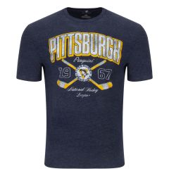 Pittsburgh Penguins Fanatics Cross Sticks Short Sleeve T-Shirt