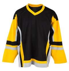 Stadium Adult Hockey Jersey - Black/Gold/Gray