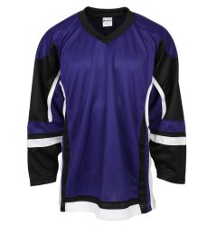 Stadium Youth Hockey Jersey - Purple/Black/White