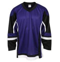 Stadium Adult Hockey Jersey - Purple/Black/White