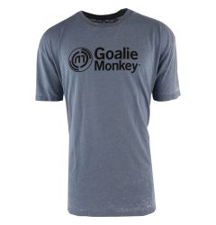 Monkey Sport by Pepper Foster - GoalieMonkey Logo Adult Short Sleeve Tee Shirt (Denim)