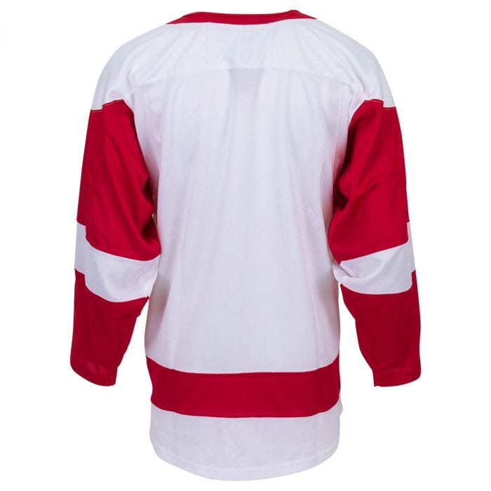 grey red wings jersey