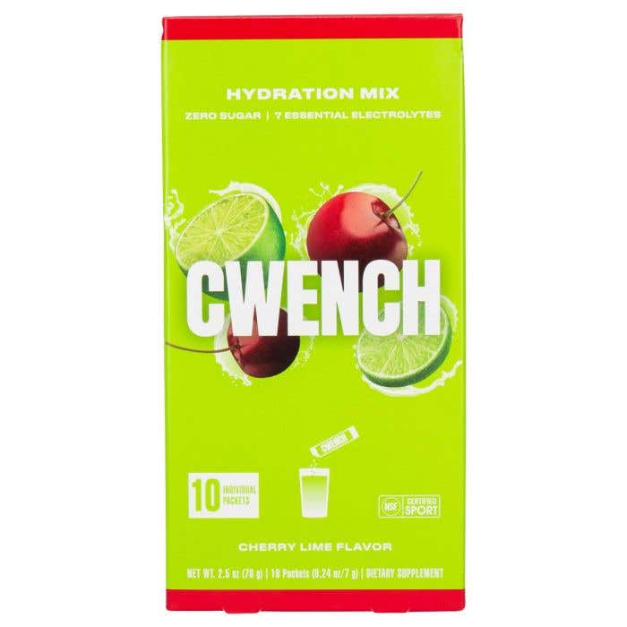 Cwench Hydration Mix Box - Cherry Lime (10ct) | GoalieMonkey