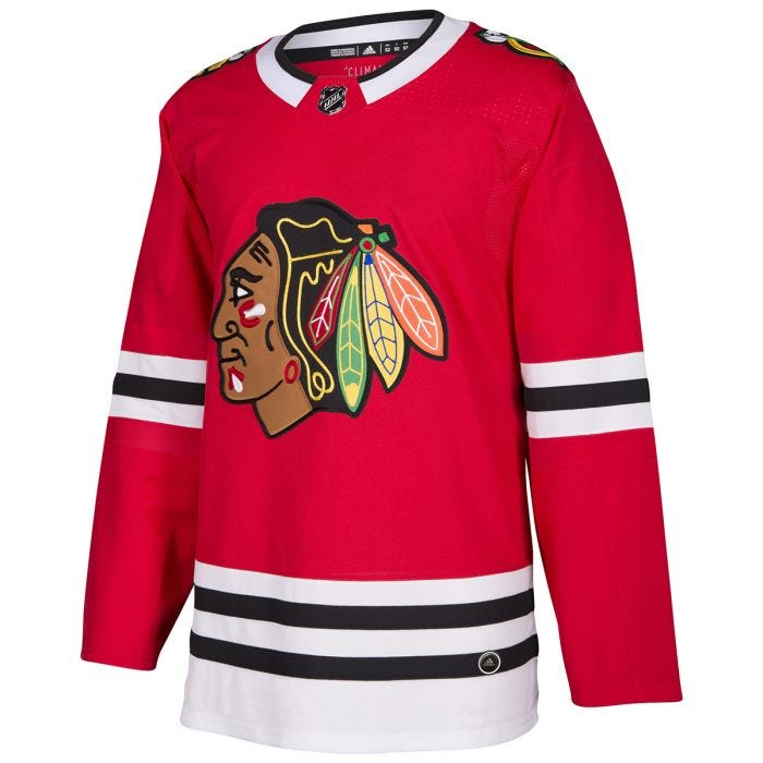  adidas Chicago Blackhawks NHL Red Authentic Practice Jersey  (46) : Sports & Outdoors