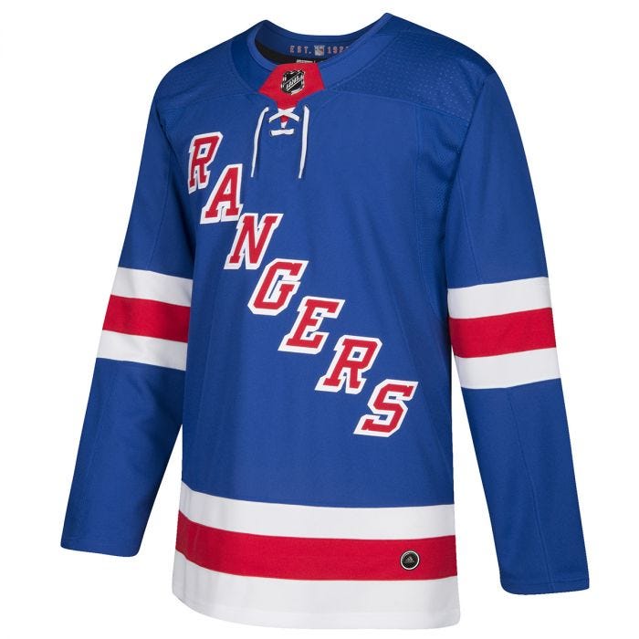 New York Rangers Adidas AdiZero Authentic NHL Hockey Jersey