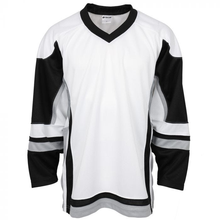 Custom Hockey Jersey Panther Blue White-Black Hockey Lace Neck Jersey Men's Size:L