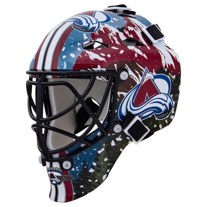 Custom Goalie Mask Colorado Avalanche Unsigned Tribute