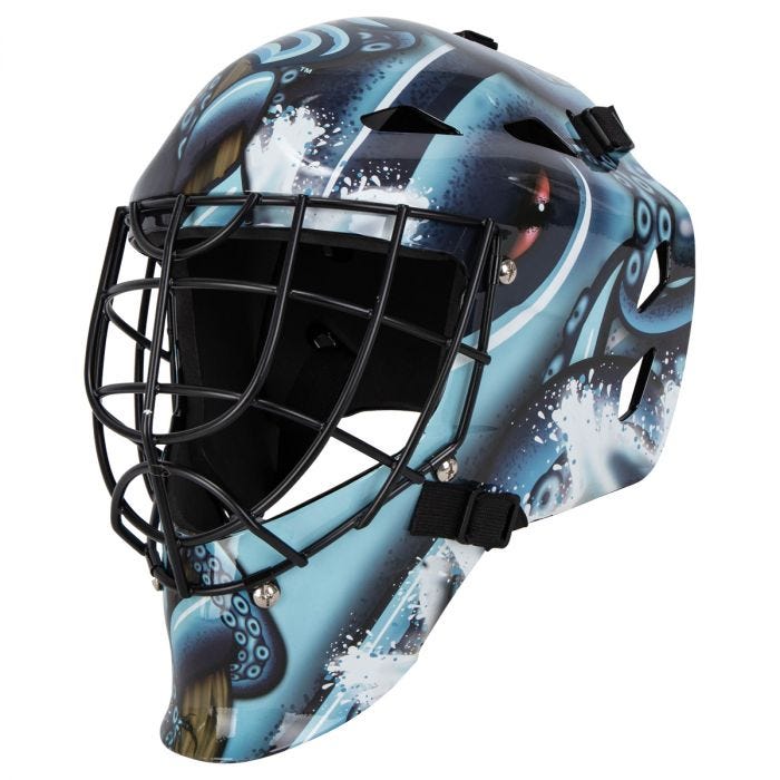  Franklin Sports NHL Goalie Mask Tracker - Micro Mask Tracking  - all 32 teams available - Seattle Kraken : Field Hockey Goaltenders  Helmets : Sports & Outdoors