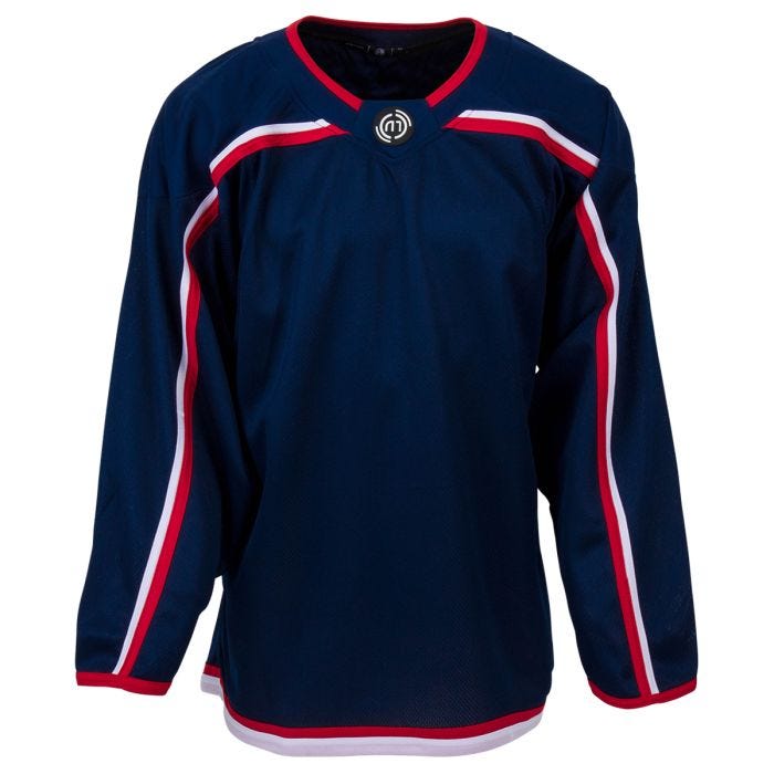 Monkeysports Columbus Blue Jackets Uncrested adult Hockey Jersey in Navy Size Large