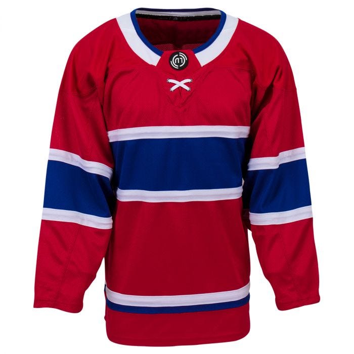 Montreal Canadiens White Hockey Jersey Adult Medium NHL Maska Superfil Habs