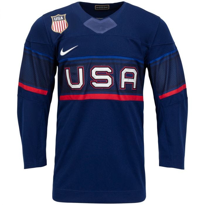 Nike USA Hockey Away 2022 Olympic Personalized Jersey