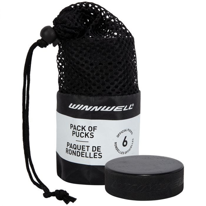 Winnwell Official Ice Hockey Puck 6 Pack