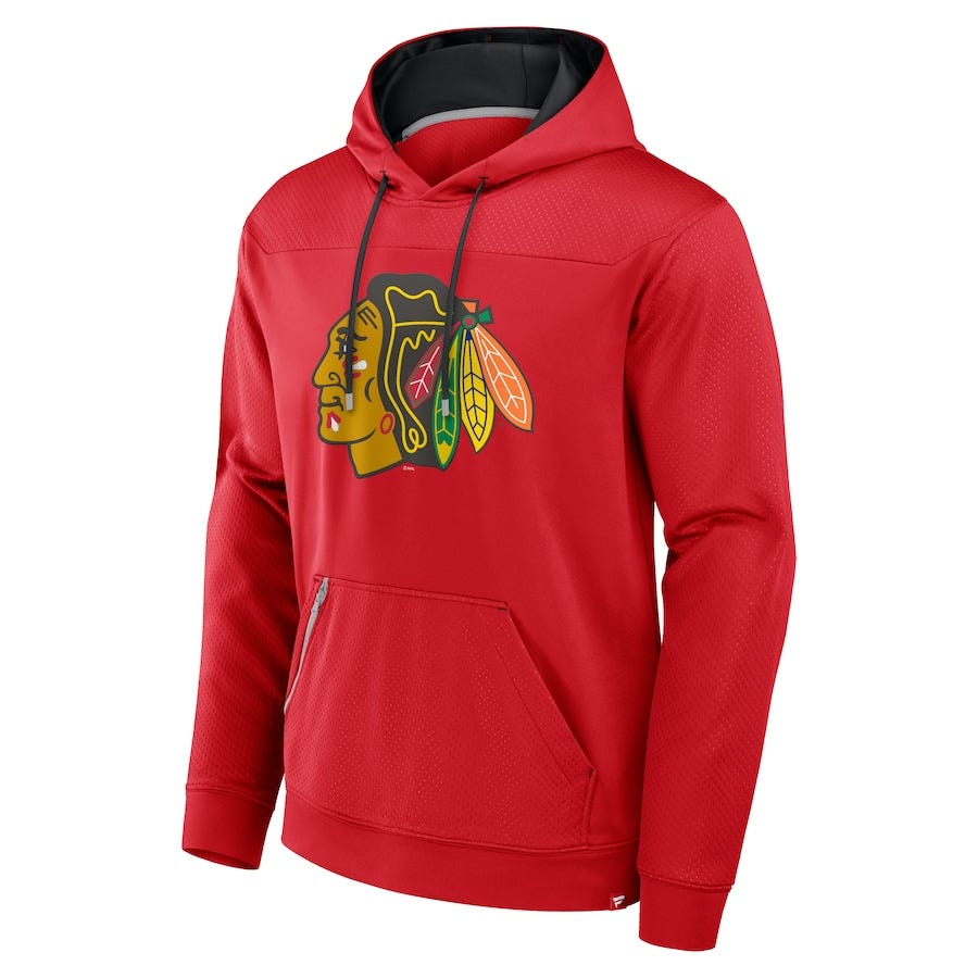 Fanatics Chicago Blackhawks Defender Pullover Hoodie in Red Size Medium