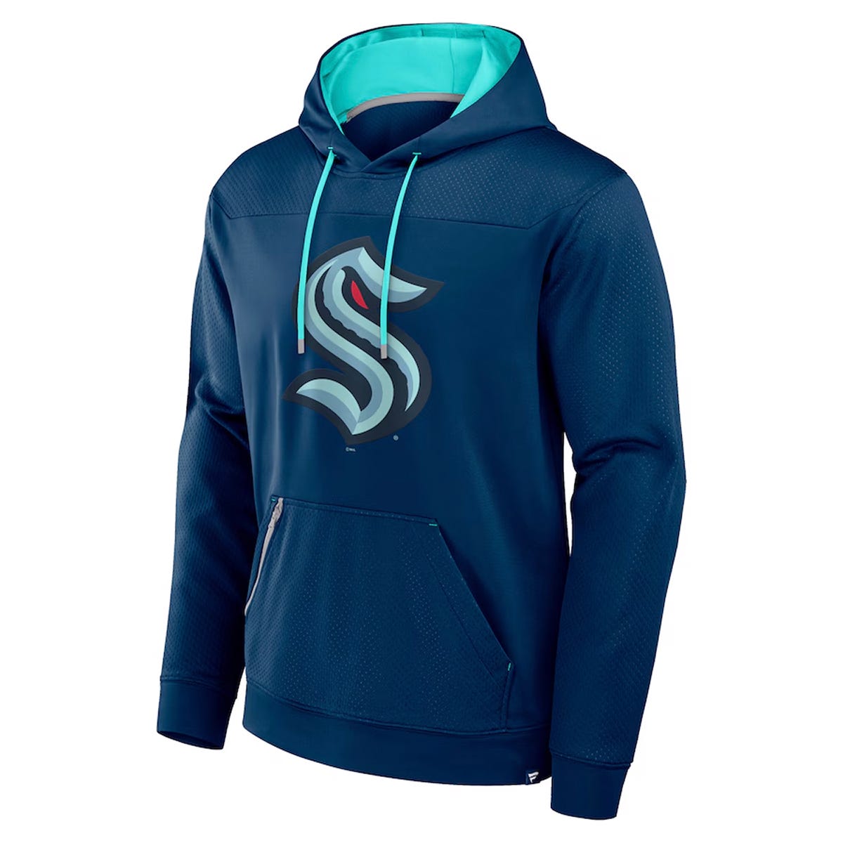 Fanatics Seattle Kraken Defender Pullover Hoodie in Navy Size Large
