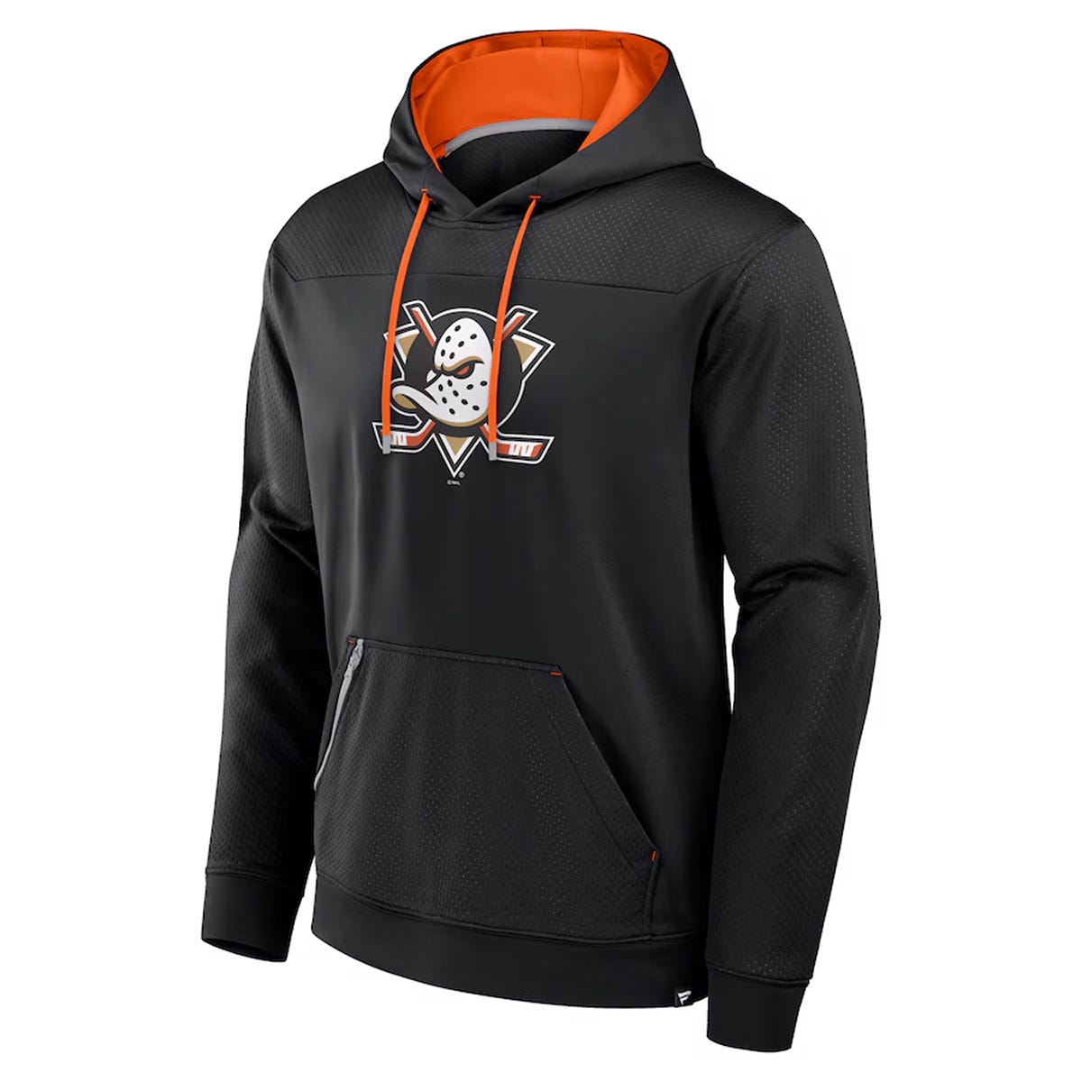 Fanatics Anaheim Ducks Defender Pullover Hoodie in Black Size Medium