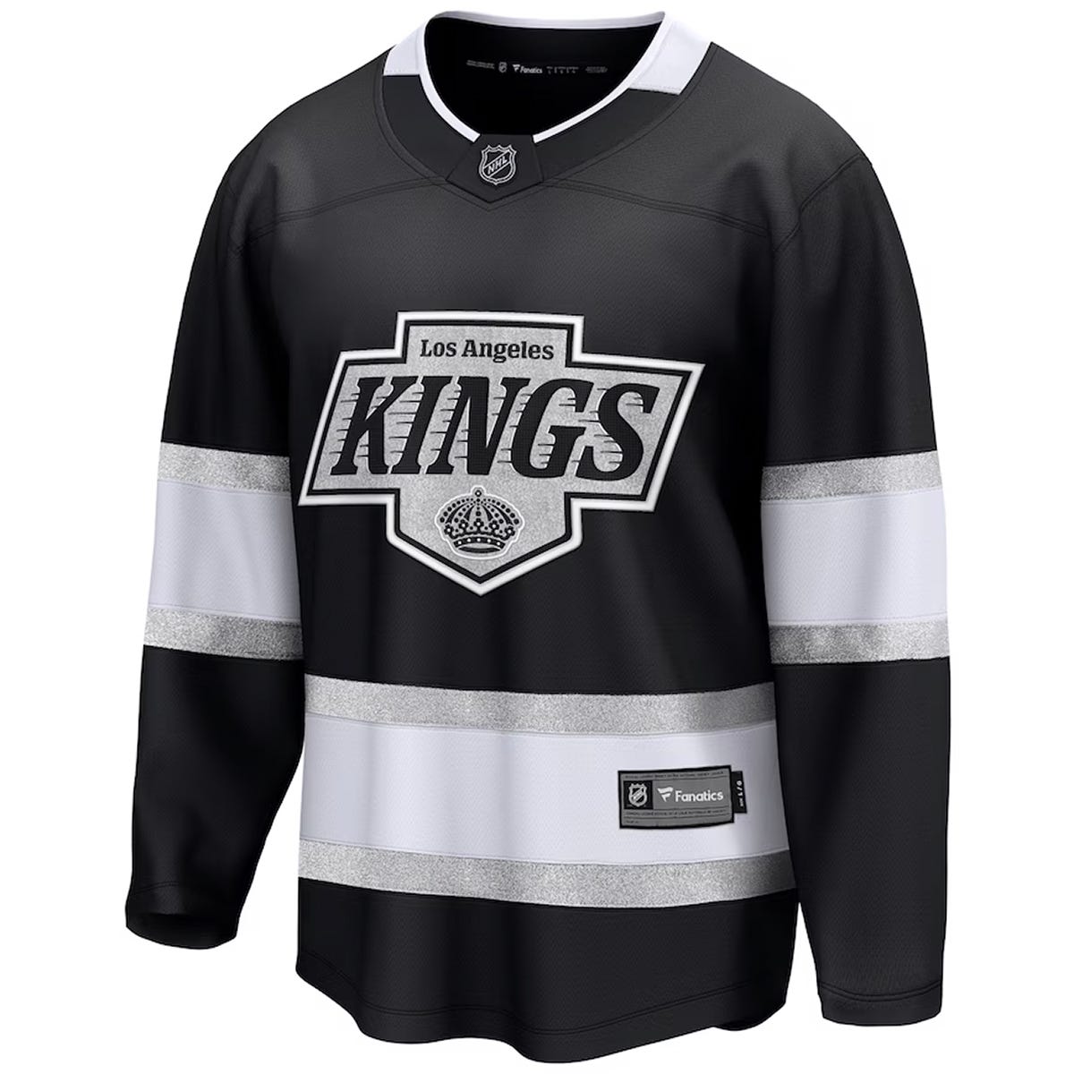 Fanatics Los Angeles Kings Premier Breakaway Blank Adult Hockey Jersey in Black/White Size Large