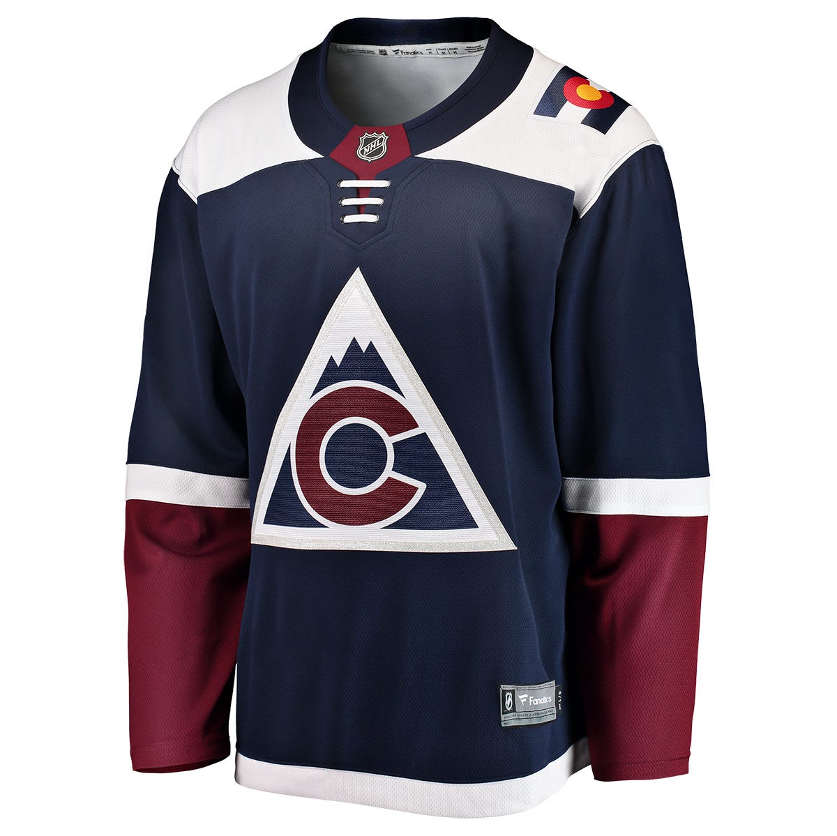 Fanatics Colorado Avalanche Premier Breakaway Blank Adult Hockey Jersey in Navy/White Size Large