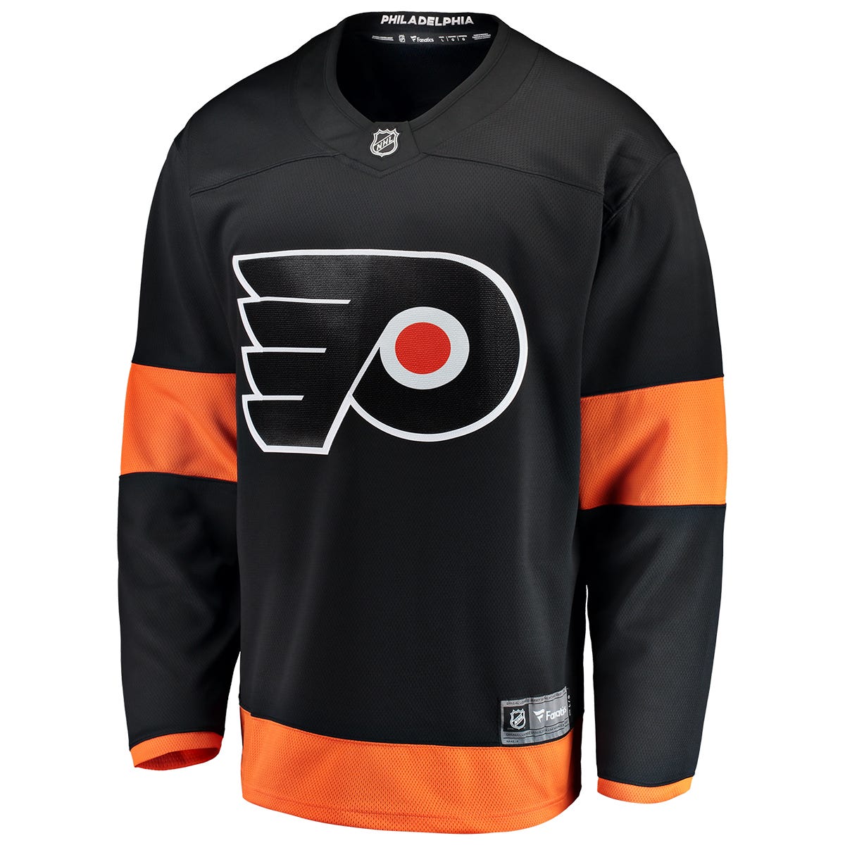 Fanatics Philadelphia Flyers Premier Breakaway Blank Adult Hockey Jersey in Black/Orange Size Small