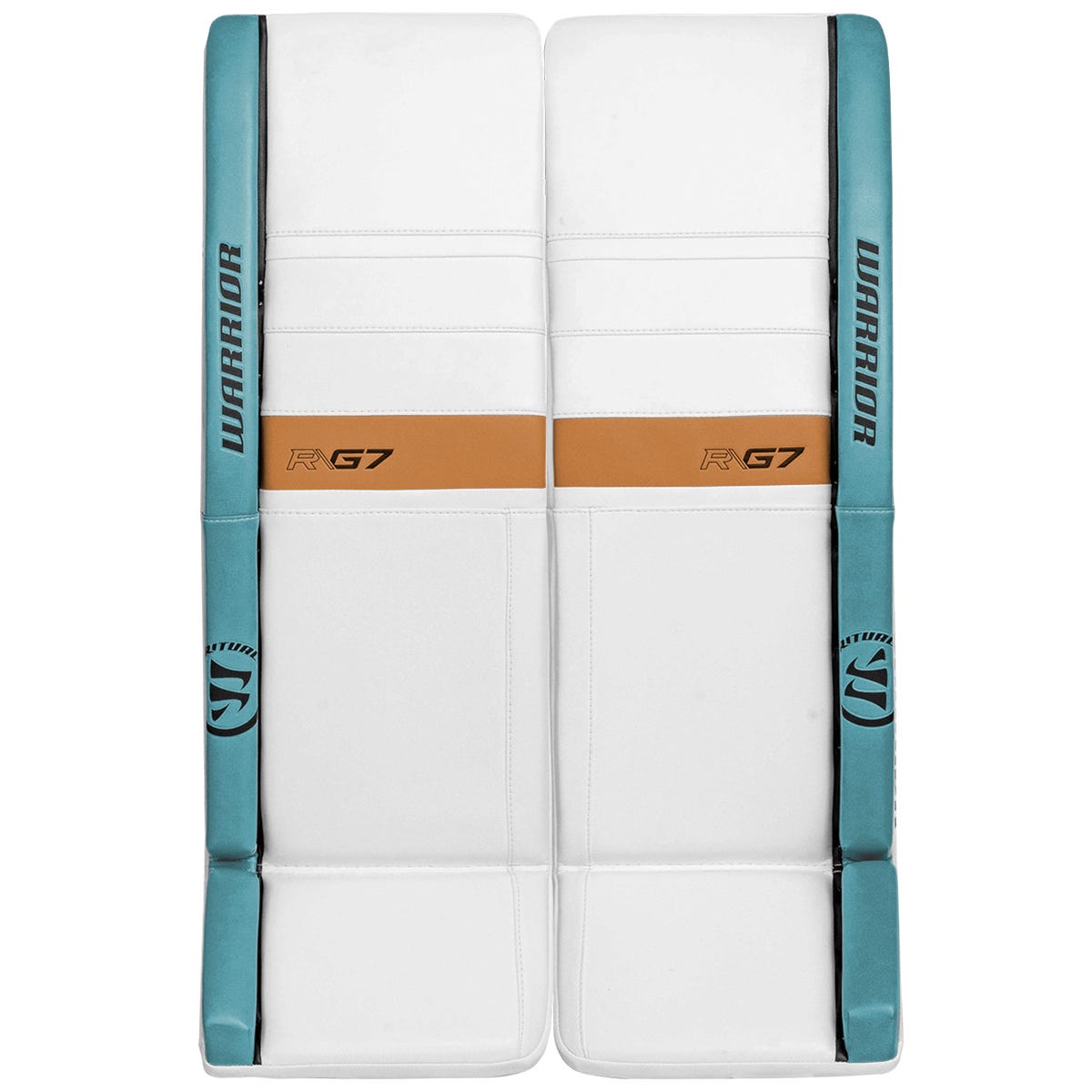 Warrior Ritual G7 RTL Classic Senior Custom Goalie Leg Pads in White/White Size 34+1in